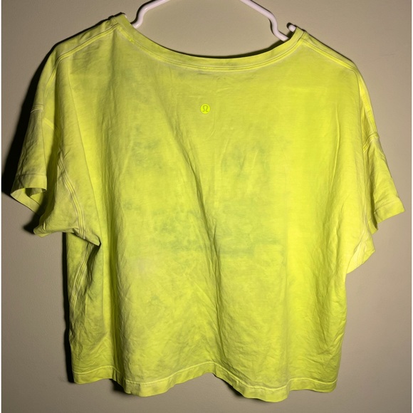 lululemon neon yellow tee 💛 size 4 - Picture 1 of 3